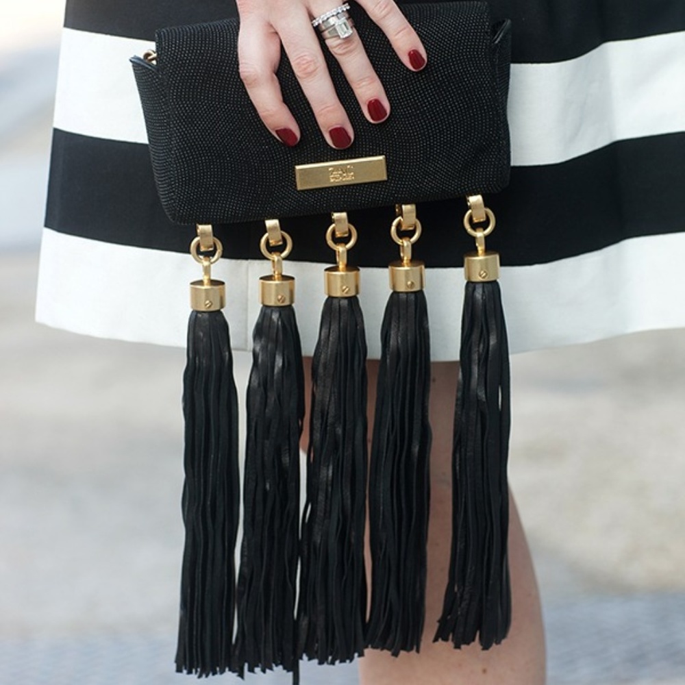 ZAC Zac Posen Claudette Multi Tassel Clutch